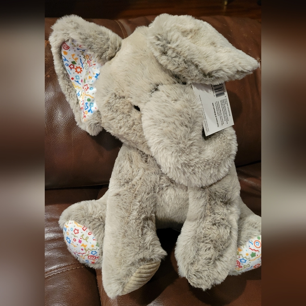 Adorable Gray Elephant Plush Toy